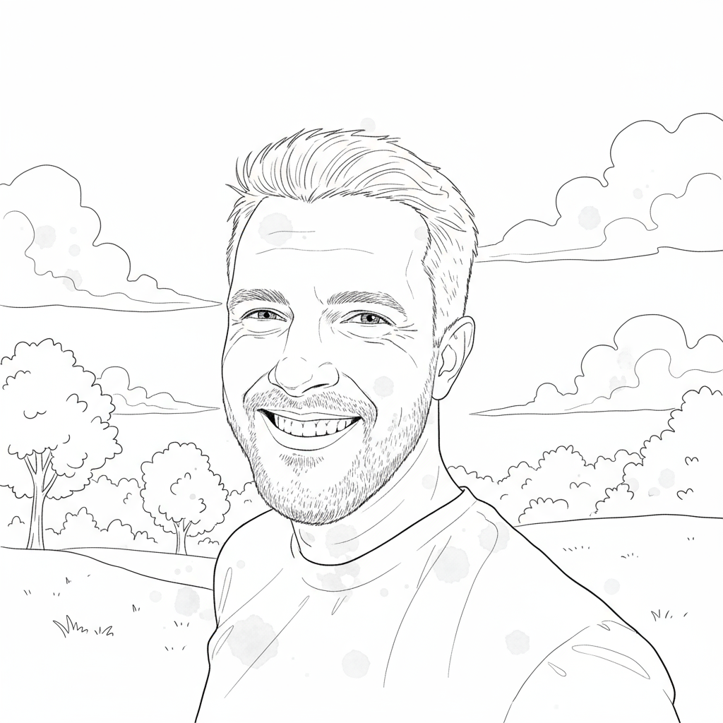 Transformed coloring book outline